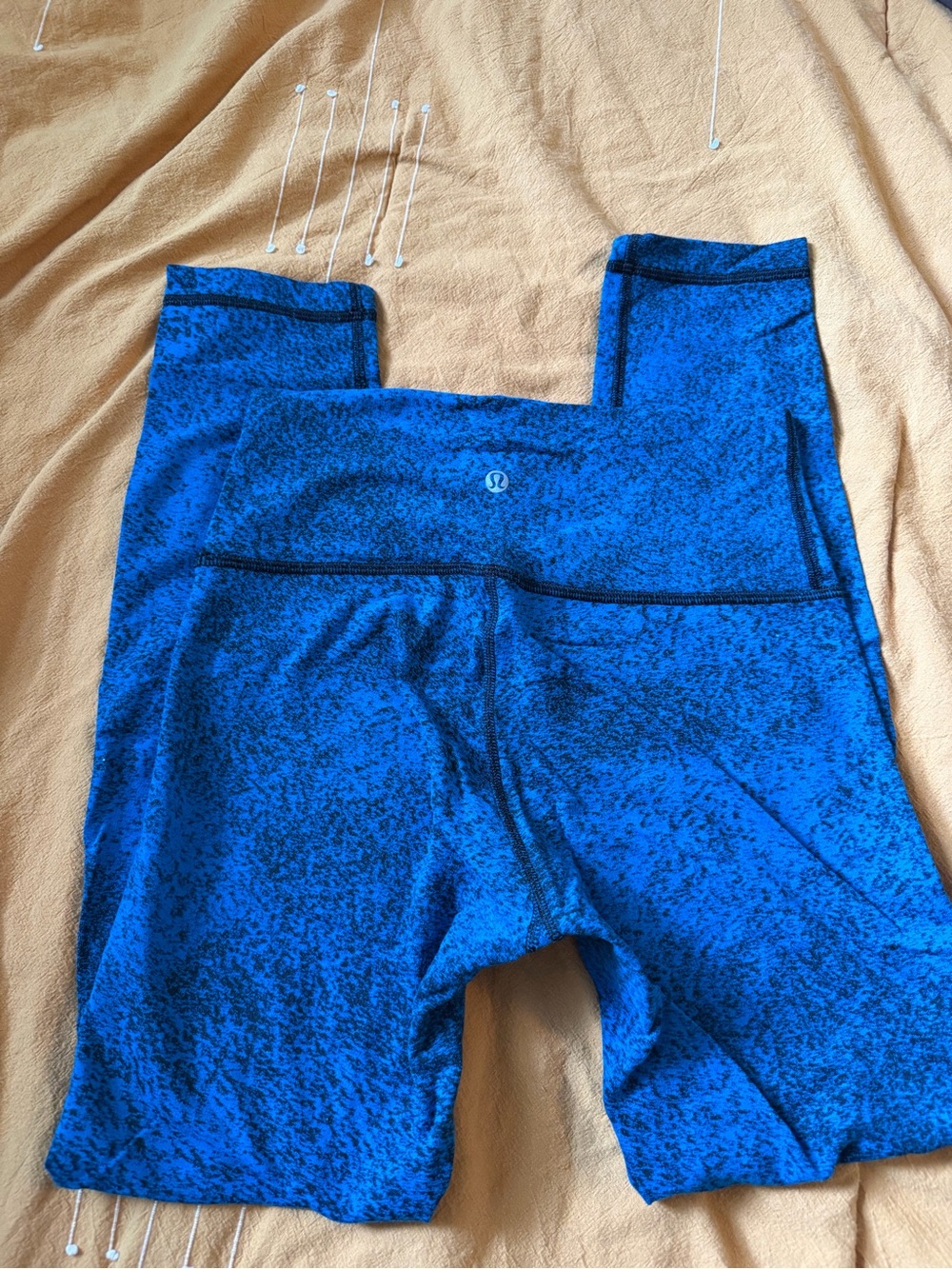 lululemon athletica Royal Blue Marbled Leggings